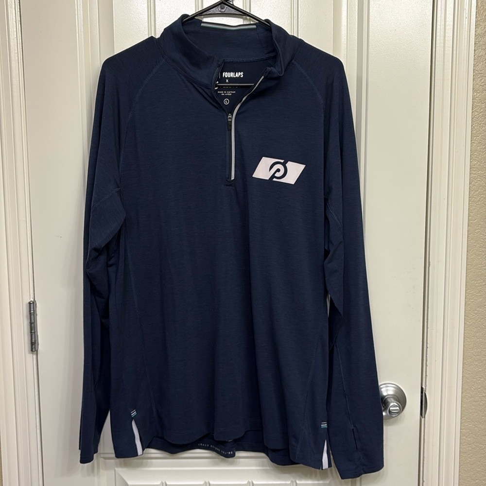 Peloton 4 Laps 1/4 Zip Pullover Jacket size L Extra Large Men's Lightweight‎